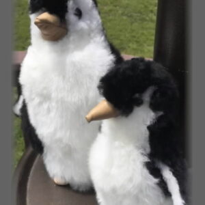 Plush Penguins, Alpaca Huacaya, medium size Handmade with special work by Artisans, made with Genuine Alpaca, Each plush animal has their own look as they are all handmade, colors vary