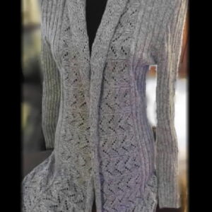 Sweater Style Name: " Lacey " Alpaca luxury, handwork details, long length cardigan style