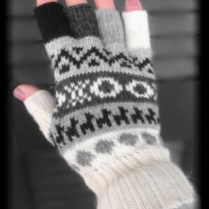 Colored Fingerless Gloves knit, multi colors