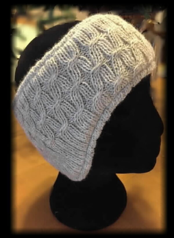 St Clair Headband knit with covered ears, lined, unisex, handwork