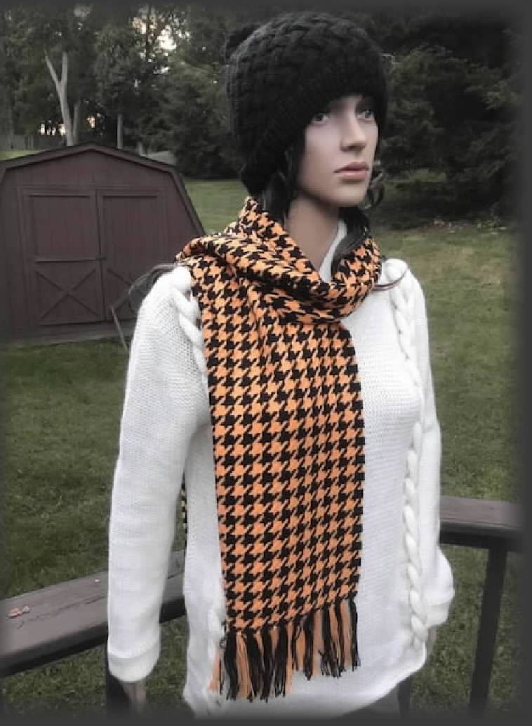 Houndstooth Scarf 2025 | www.alhudapk.com
